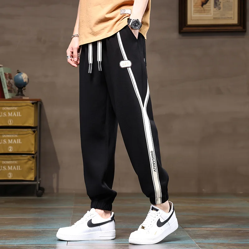 2024 Spring Auntum Sweatpants Men Elastic Waist Baggy Men\'s Sports Pants Casual Joggers Male Big Size 8XL Fashion Sweat Trouser