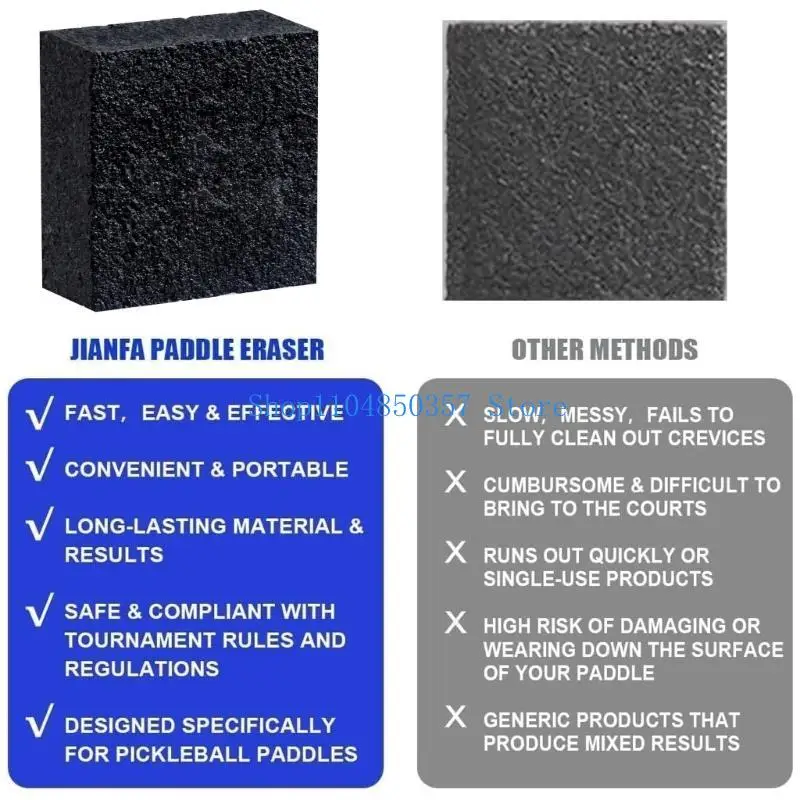 

652F Pickleballs Paddles Eraser Racket Cleaner Safe Dust Dirt Remover Tool Scratches Cleaner for Fast Residues and Dirt Removal