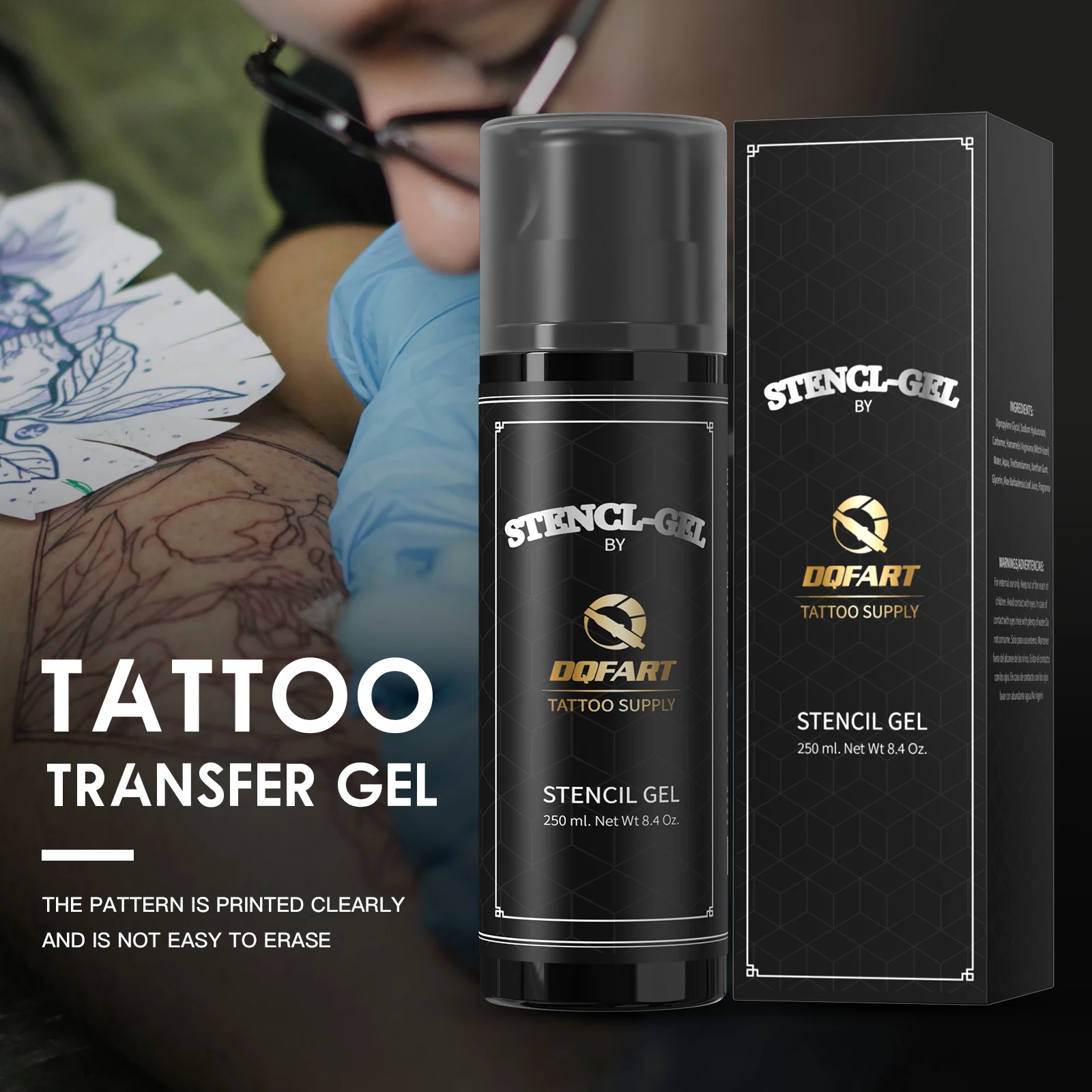 

DQFART 250ml/8.4Oz High Quality Tattoo Transfer Gel Professional Tattoo Stencil Gel Tattoo Supply Accessories