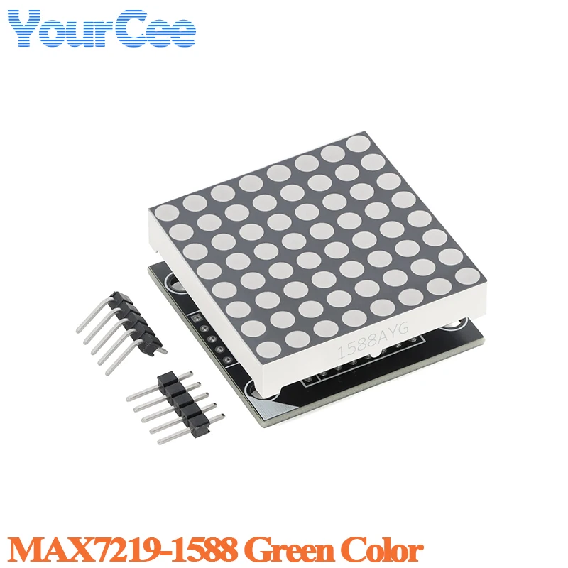 MAX7219 MAX7219-1588 Matryca LED 8x8, Moduł Wyświetlacza Matrycowego, Kolor Czerwony Zielony Biały Niebieski, Sterowanie MCU, Sterownik LED — zdjęcie produktu 3