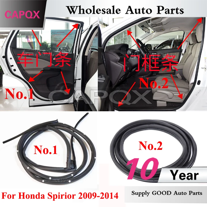 

CAPQX Car Door Sealing Strip For Honda Spirior 2009-2014 Door Frame Sealing Strip Waterproof Door Edge Strip Rubber Seal