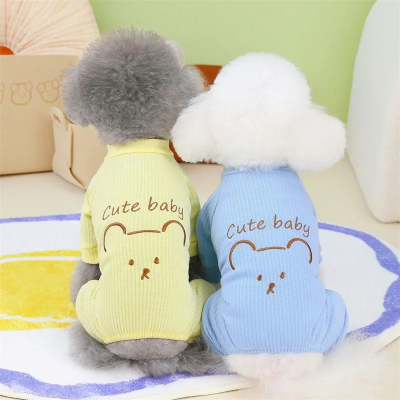 Cheap Dog Pajamas Jumpsuit Winter Small Dog Costume Rompers Schnauzer Chihuahua Poodle Yorkie Pomeranian Puppy Clothes Clothing