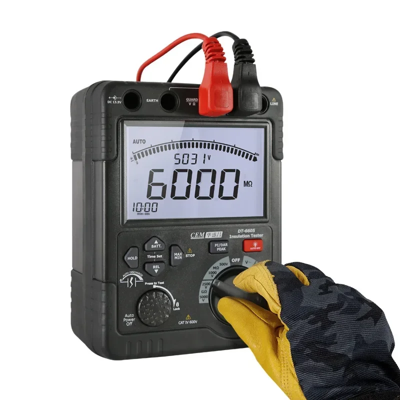 DT-6605 High Voltage Insulation Resistance Tester for AC and DC Voltage Measurement High-precision Insulation Meter