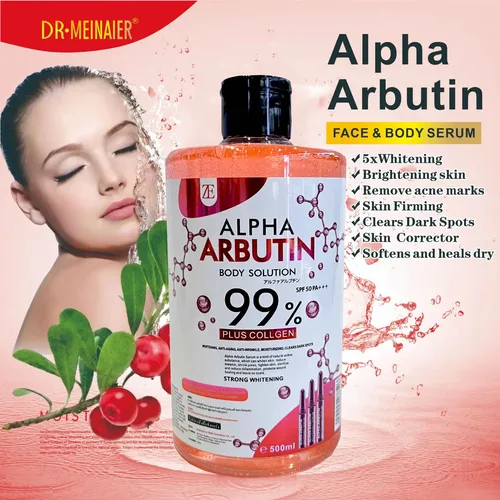 Imagen 2 del producto Suero de alfa arbutina AHA mantiene el suero facial y corporal brillo suave hidratante mejora la embotamiento crema para el cuidado de la belleza de la piel oscura