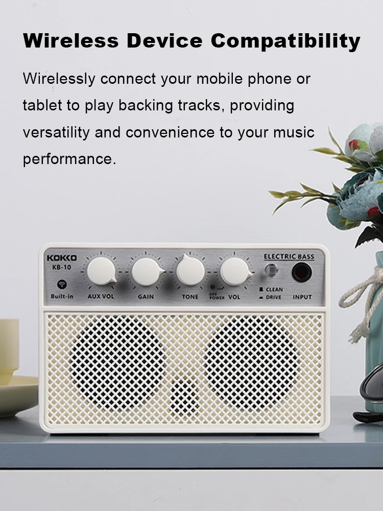 Elektrische basversterker 10W 6,35 mm kleine luidspreker basgitaar praktijkversterker muziekinstrumentaccessoires voor elektrische bas