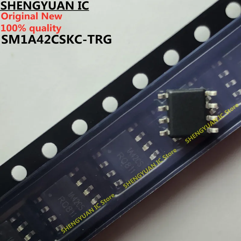 10Pcs SM1A42CSKC-TRG 1A42CS SM1A42CSKC SM1A42CS SM1A42CSK SOP-8 100V/2.5A Dual Enhancement Mode MOSFET (N-and P-Channel)  New