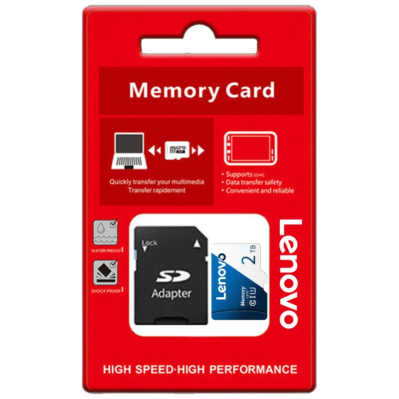 Lenovo Klasse 10 SD-geheugenkaart 1TB 2TB Hoge snelheid Micro TF SD-kaart 128GB 256GB 512GB SD-kaart voor Nintendo Switch Videokaart