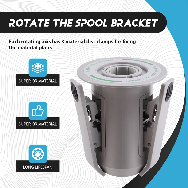 Professional Rotary Axis For Bambu Lab 3D Printer Lite Rotary Spool Stand For 3D Printer A1/A1 Mini Green