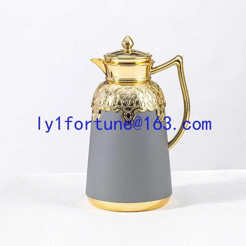 

Арабский термоизоляционный бытовой термоизоляционный стеклянный желчный термос, бутылка в стиле ретро, железный корпус, теплый горшок, деловой отель, кофейник