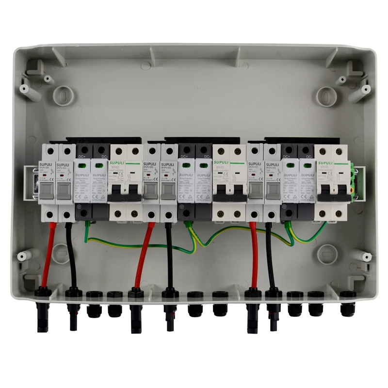 Combiner Box 3 String 3 in 3 Out 15A 25A 32A 600V Pv Array DC Combiner Box для системы питания солнечной панели