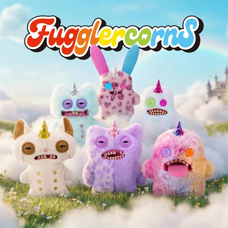 Original Fuggler Funny Ugly Teeth Monsters Plush Toys Fugglercorns Kawaii Unicorn Stinkface Sphynx Cat Screech Peluche Dolls