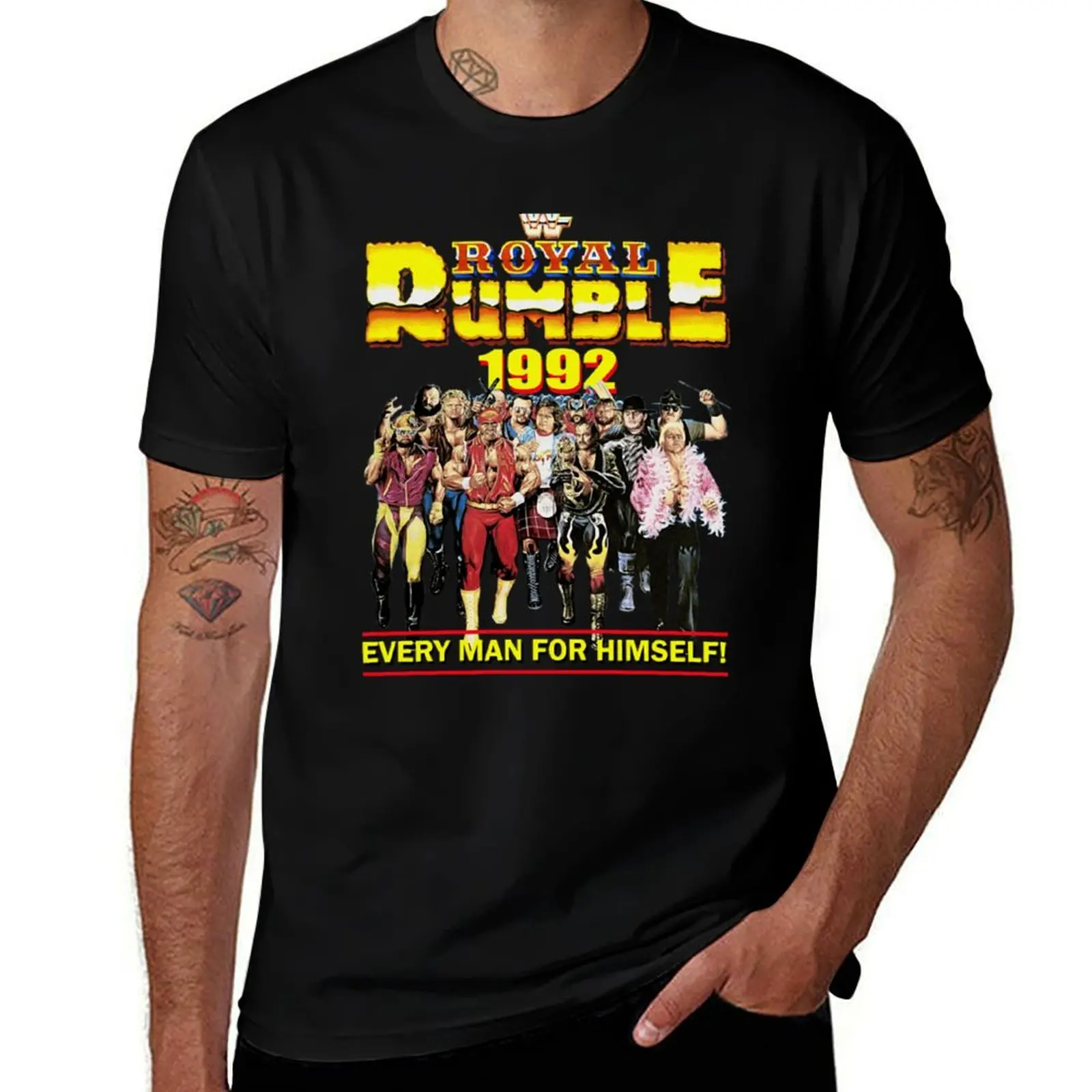 

The 1992 WWF Rumble T-Shirt funny meme t-shirts blue archive quick drying fashion shirts big and tall t shirts for men