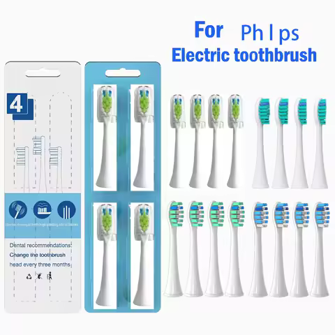 Replacement Brush Heads for Phlps HX6064 HX6011 HX6930 HX6730 Sonic Electric Toothbrush Vacuum Soft DuPont Bristle Nozzles