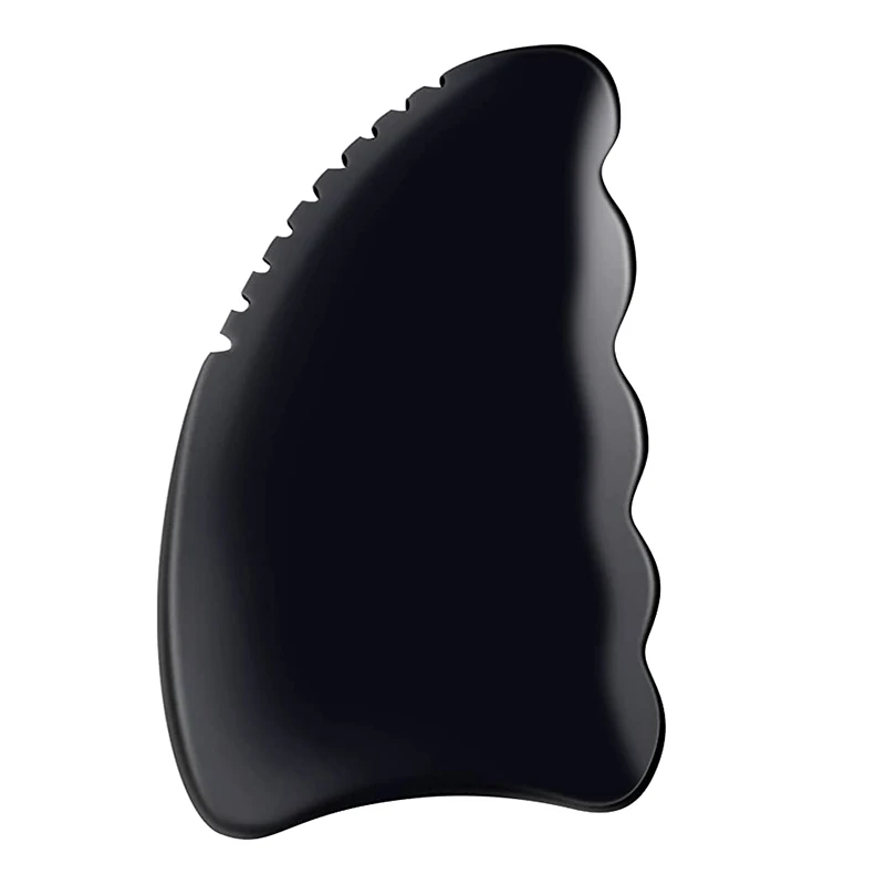 GuaSha Facial Tools Natural Gua Sha Stone Black Obsidian Scraping Board for Physical Therapy and SPA Acupuncture Therapy