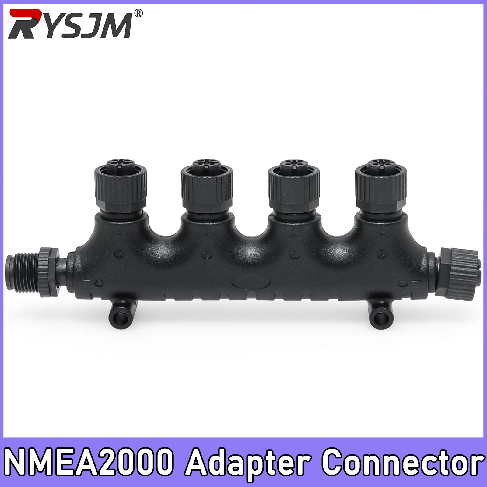 

1pc NMEA2000 Cable System Waterproof Connector NMEA2000 Adapter Connector M12-8 5-pin Terminal Resistance Connector Adapter Boat