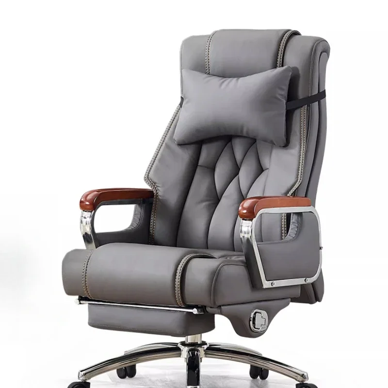 Chair Office Genuine Leather Mobile Computer Chair Arm Comfy Cadeiras