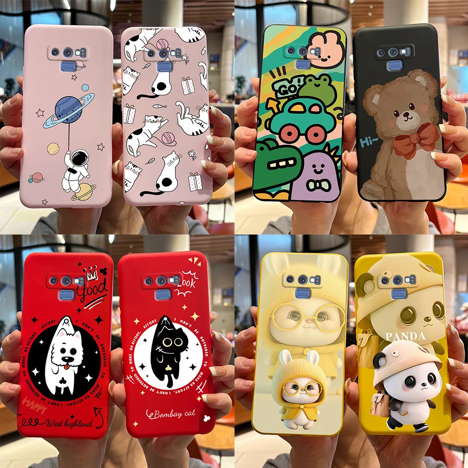 For Samsung Galaxy Note 9 Case 6.4'' Cute Rabbit Panda Silicone Soft TPU Back Cover For Samsung Note 9 SM-N960F N9600 Phone Case