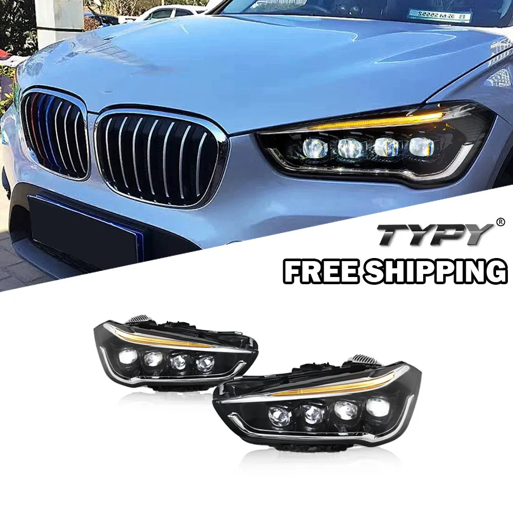 

TYPY Car Headlamp Assembly For BMW X1 F48 Headlights 2016-2019 Upgrade Modified to NEW BMW Dynamic Turn Signal LED Headlights