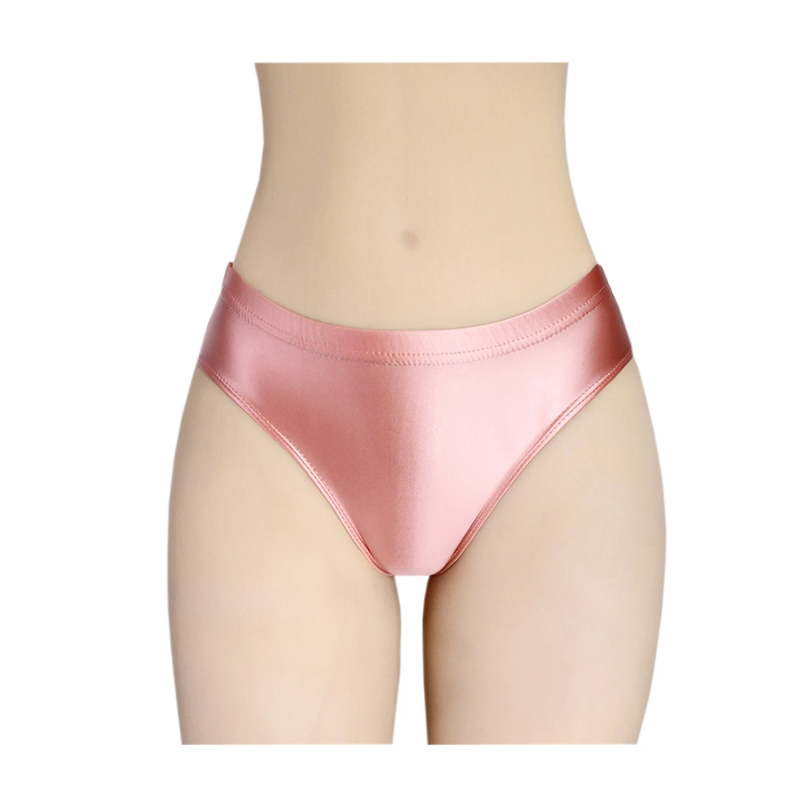 

Эластичное плотное шелковистое блестящее женское нижнее белье для плавания — цельные шорты с треугольным низом средней посадки для использования в день и в ночное время