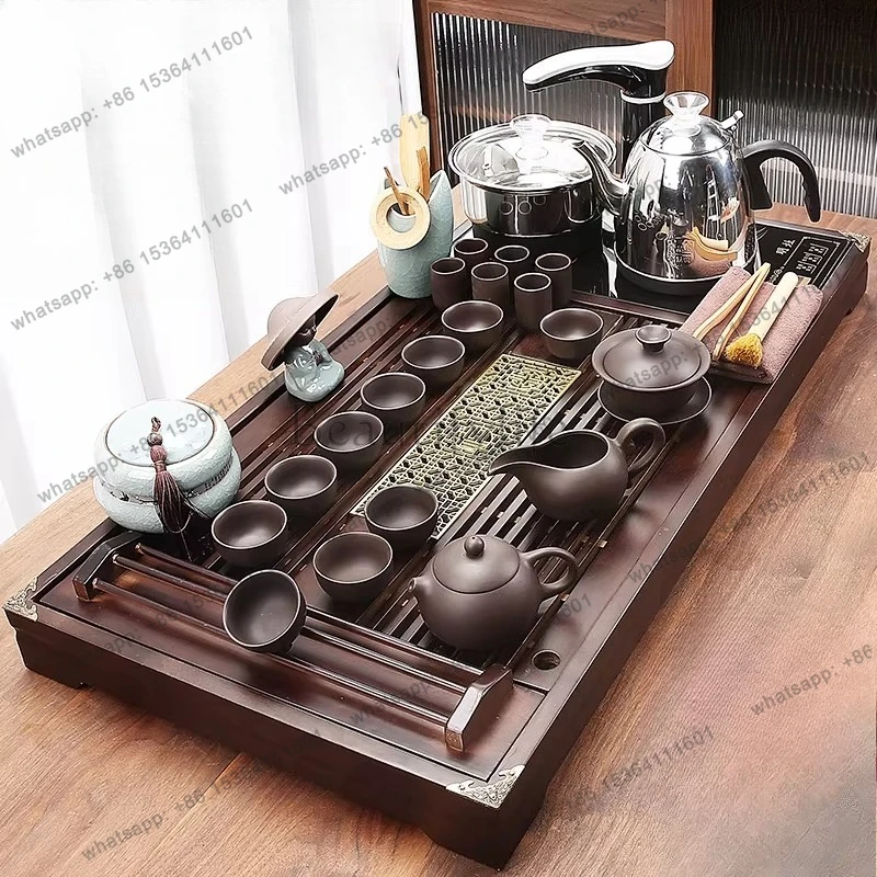 Kung Fu Valet Tea Tray Ceremony Drainage Nordic Chinese Vintage Tea Tray Rectangle Hospitality