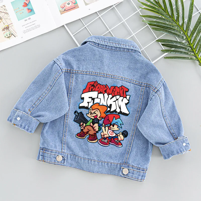 Friday Night Funkin Game Cartoon Patches for Clothes Heat Transfer Thermal Stickers DIY Kids T shirt Iron on for Women Appliqued