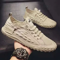 Men's Casual Shoes Spring New Canvas Breathable Men Sneakers Mesh Outdoor Work Lightweight Walk Men Casual Shoes Tenis Masculino