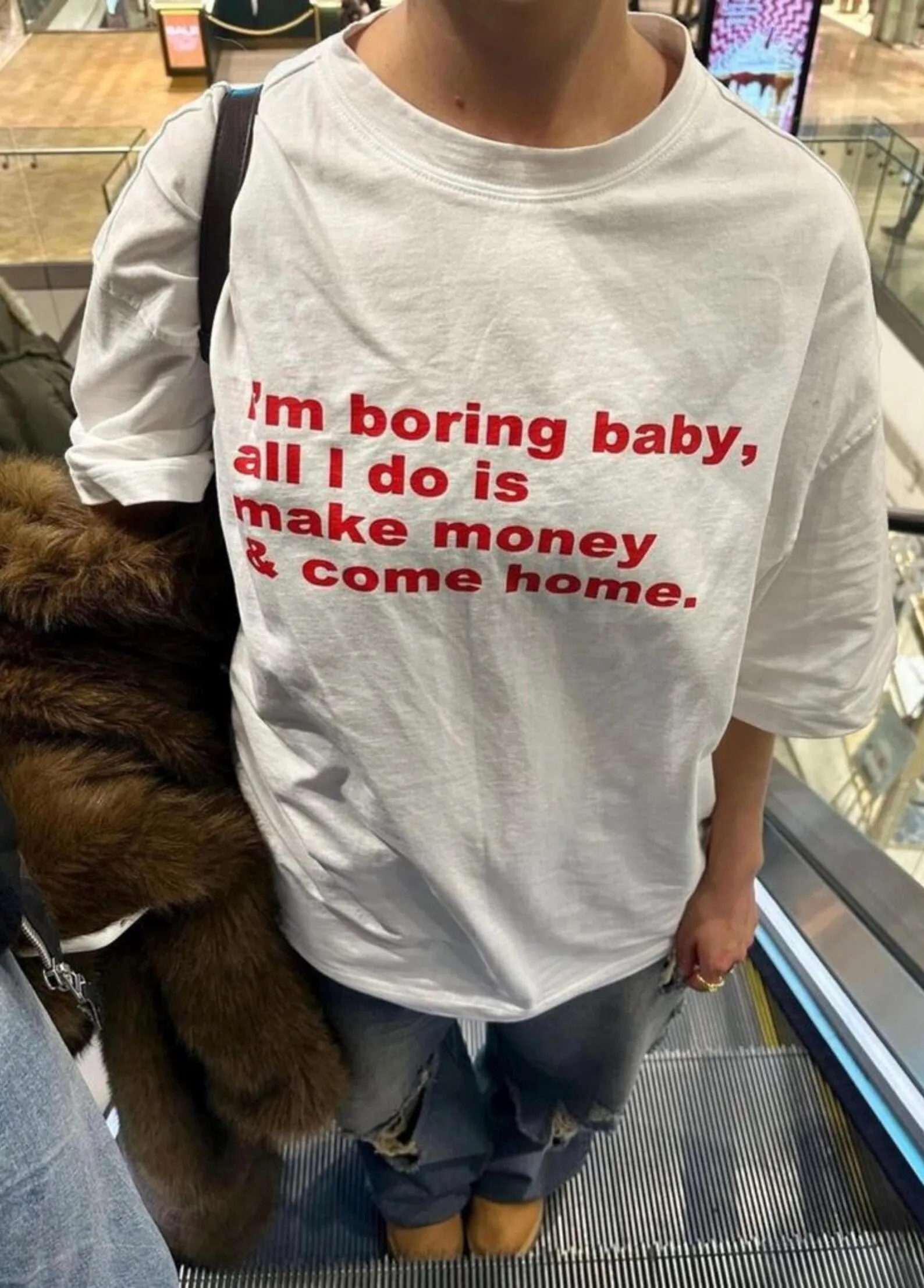 Skuggnas I'm Boring Baby All I Do is Make Money and Come Home Unisex Shirt Fashion Cotton t shirt Women Men tshirts Drop Ship