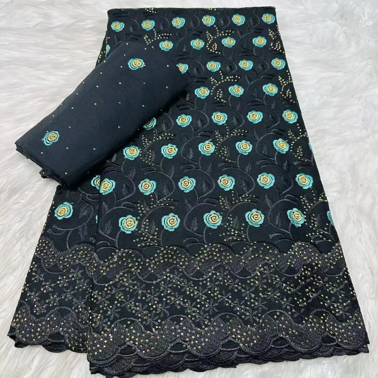 Salouva Swiss Voile Cotton Lace Fabric Tradition Dubai Style Embroidery African Nigerian Garment Sewing Hot Sale