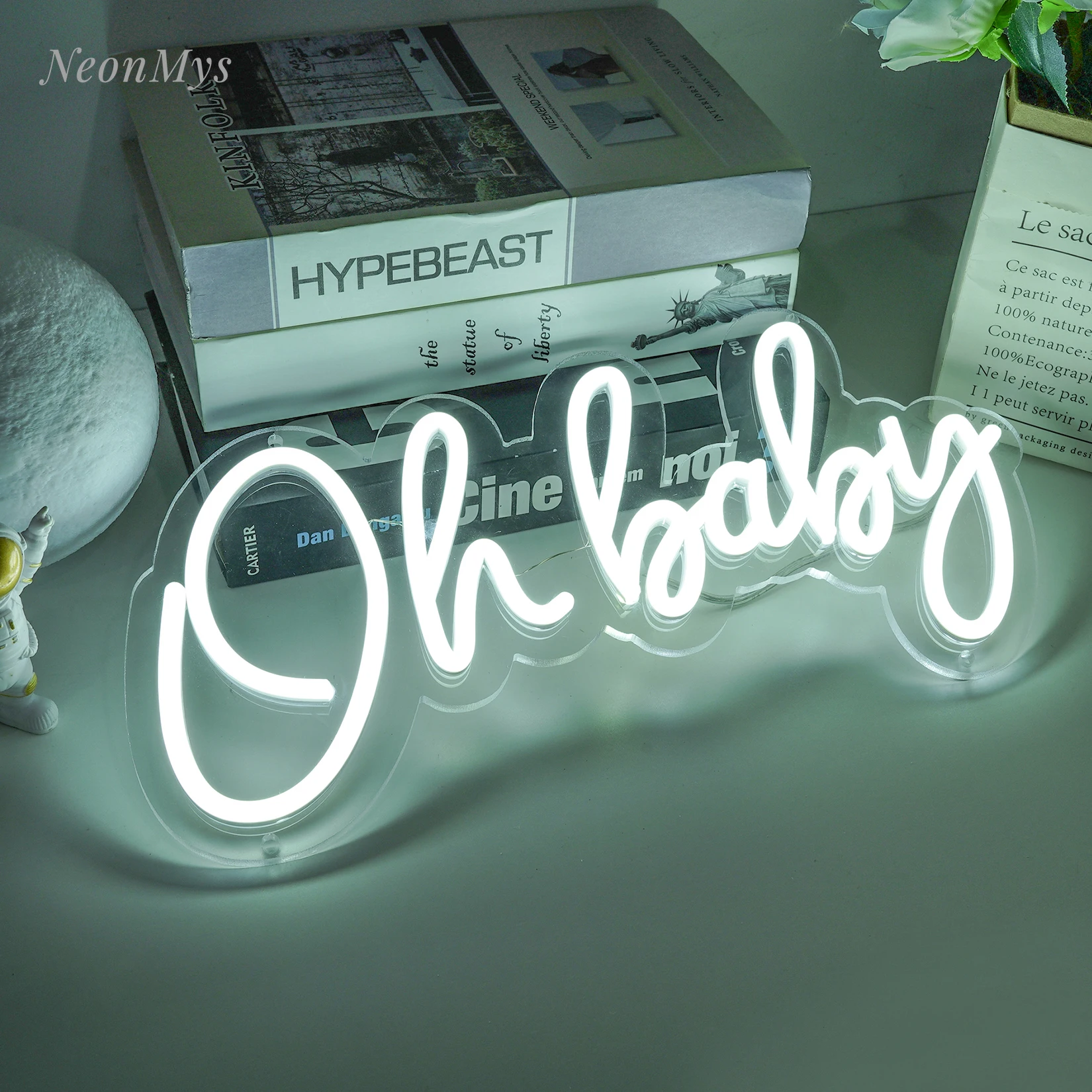 

Oh Baby Neon Sign Led Light Room Wall Decor Wedding Decoration Happy Birthday Party 40*20cm Support Custom 12 Colors