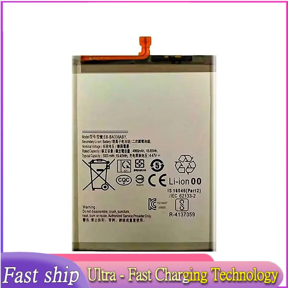

Аккумулятор мобильного телефона EB-BA336ABY EB-BA336ABS 5000 мАч для Samsung Galaxy A33 A53 5G SM-A5360 A5360 SM-A3360 EB-BA536ABY