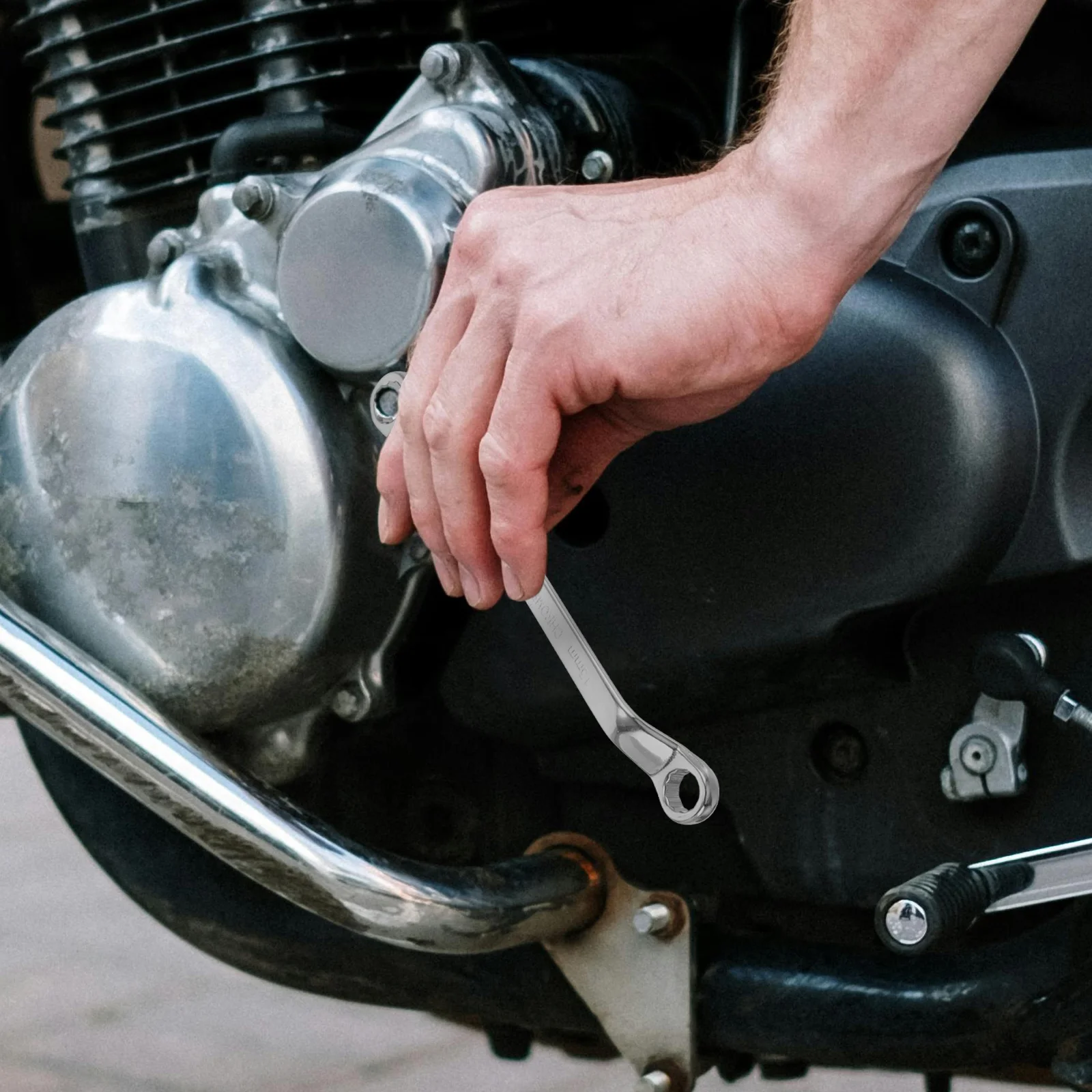 

2pcs Plum Blossom Wrench Set Ratcheting Double Head Spanner Universal Chrome Vanadium Steel Tool Repair Bicycles Cars Appliances