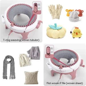 Sentro 22/40/48 إبر كيت آلة يدوي الحياكة DIY الأوشحة القبعات البلوزات الجوارب مثالية للبالغين والأطفال مع عداد الصف أعلى 6 مبيعات 48 آلة الحياكة الإبر - No2
