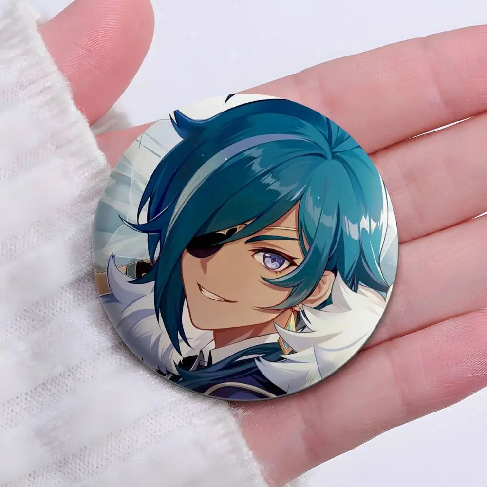 Kaeya Genshin تأثير شارات مستديرة رائعة شارة دبابيس دبابيس الإبداعية للملابس قبعة ظهره هدية الملحقات