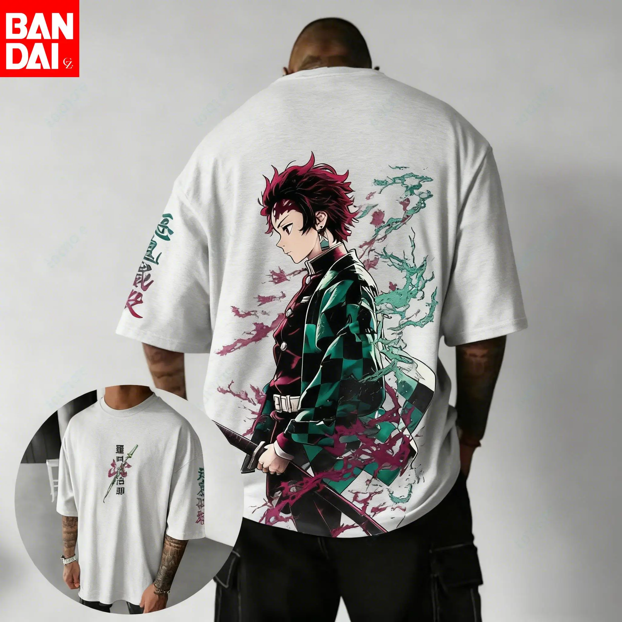 

Горячая распродажа: Футболка Demon Slayer в стиле аниме, с 3D-принтом Танджиро в стиле киберпанк, унисекс, повседневная, из хлопка, для уличной моды