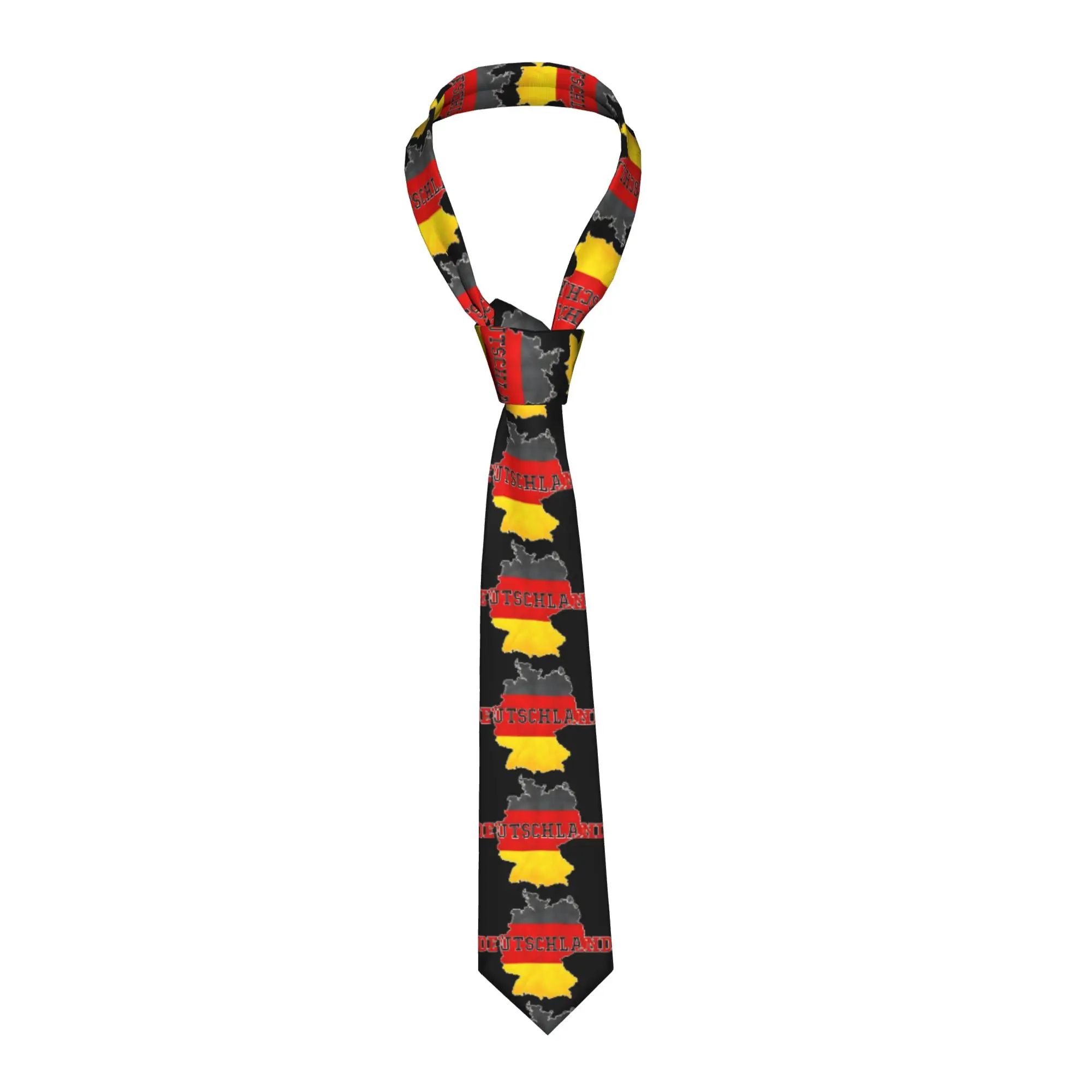 Deutschland Country With Germany Flag Tie Wedding Neck Ties Adult Cool Fashion Necktie Accessories High Quality Collar Tie