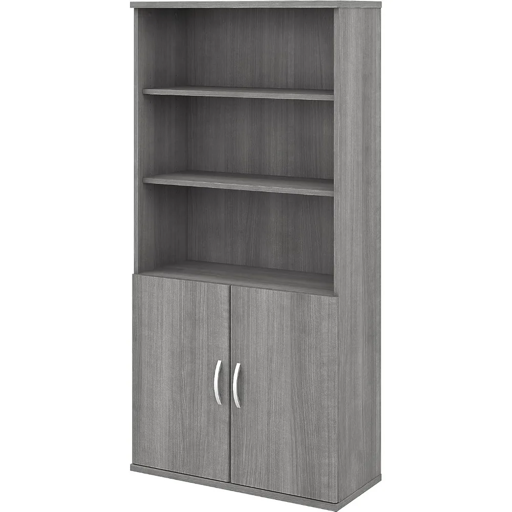 

platinum gray studio c bookcase by bush business furniture