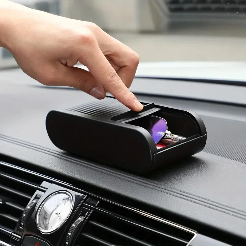 Caixa de Armazenamento para Console Central de Carro, Organizador de Apoio de Braço para Veículos, Acessórios Multifuncionais para Carro para Óculos de Sol e Telefone
