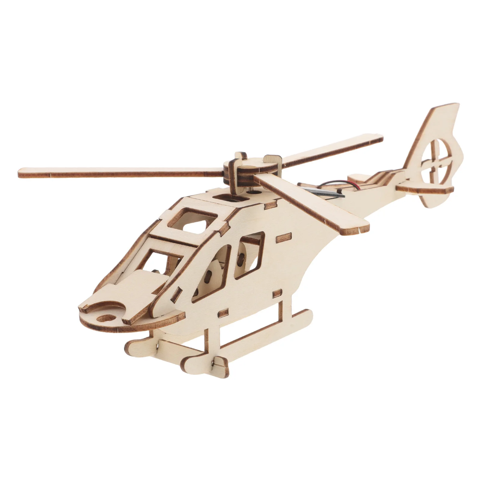 

1Set Solar Helicopter Wooden Kit DIY Science Educational Experiment Engineering Construction Project for Kids Boys Girls