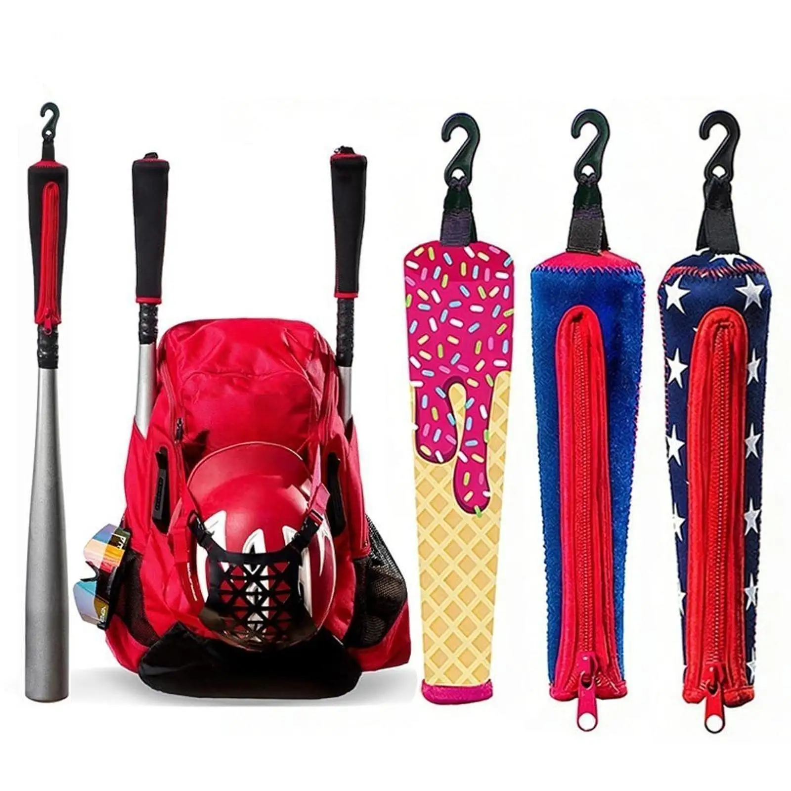Softball Bat Handle Cover Rubber Bat Grip Durable Anti Slip Baseball Grip Tape for Competitive Games