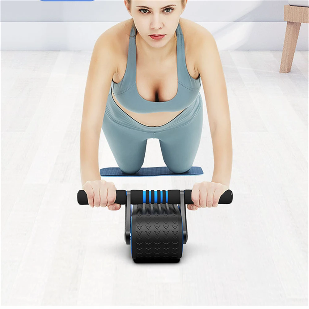 

Automatic Rebound AB Roller, Quiet Abdominal Wheel for Beginners Belly Muscle Training, Gym Fitness Exercise, Non-slip Widen