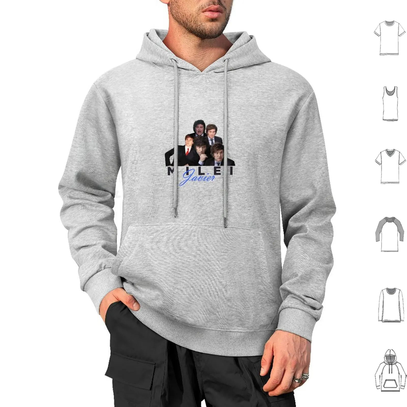 Javier Milei pegatina Sudadera con capucha algodón manga larga Live Damn Milei Javier Milei Libertario Liberal Argentina Latam Latin