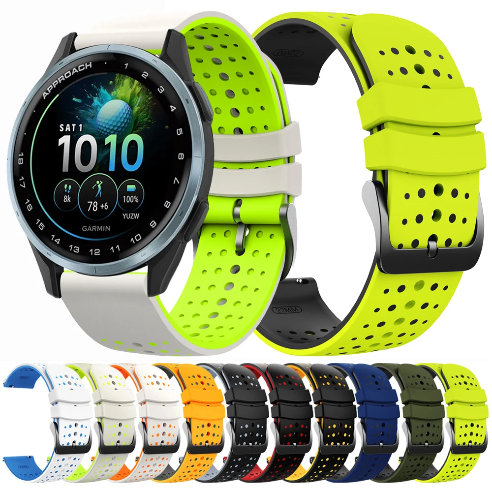 20mm 22mm Silikon-Softarmband für Garmin Vivoactive 6 5/Venu 4 3 2Sq/Forerunner 570 165 265 255 Band für Amazfit/HUAWEI Armband
