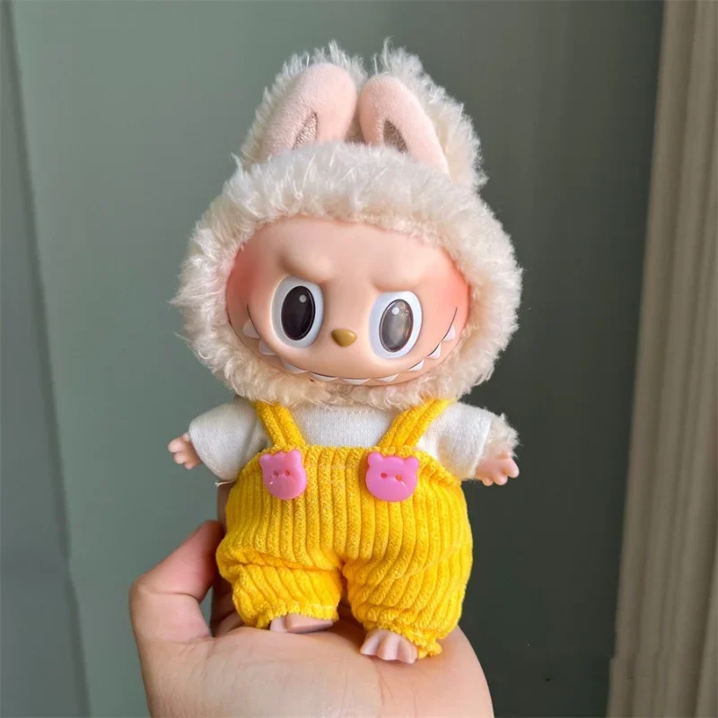 17cm 라부부 의류 액세서리에 적합한 새로운 미니 인형 옷 작업복 한국 Kpop 스타일