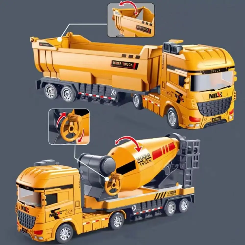 

Simulation Engineering Truck Model Truck Car 1:50 Scale Excavator Model Toy Plastic Educational Mixer Truck Toys For Children