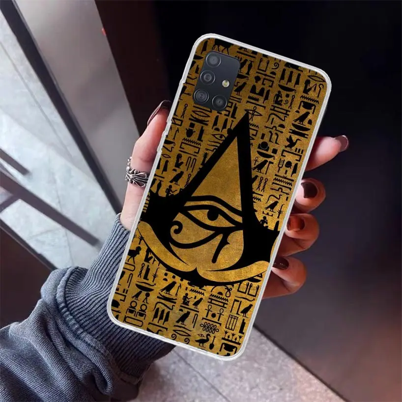 Sacred Eye of Horus Egypt Fresco Phone Case For Samsung Galaxy A51 A50S A71 A70 A41 A40 A31 A30S A20E A20S A21S A10S A6 A7 A8 A9