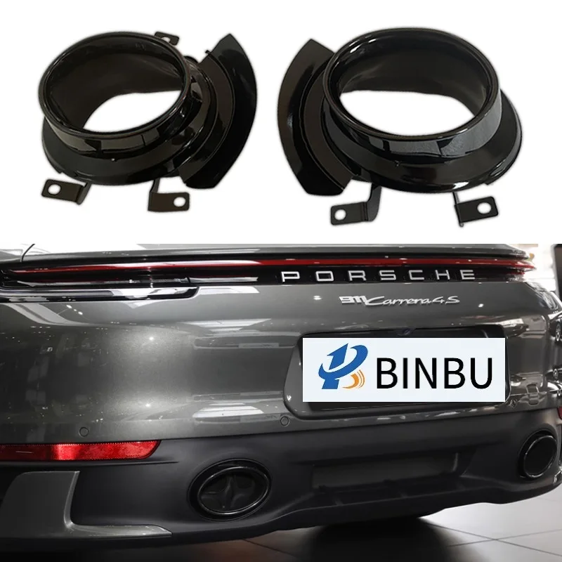 

Suitable for Porsche 911 Tail Throat Carrera Carrera Modified Exhaust Pipe New 992 Black Tail Pipe