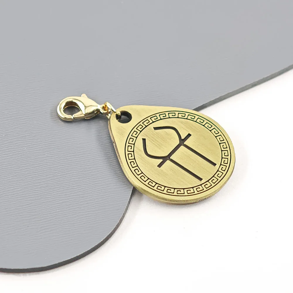Griechische Mythologie Hades Metall-Schlüsselanhänger Doppelseitiger Gott der Unterwelt Schlüsselring Zweizackiges Symbol Anhänger Taschenanhänger Pagan-Geschenk – Detail 10