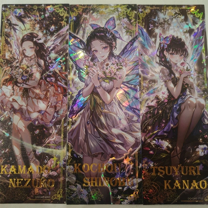 

Douqu 3 Demon Slayer Ticket Stub Cards Kamado Nezuko Kochou Shinobu Iguro Obanai Collection Cards Birthday Gifts Children's Toys