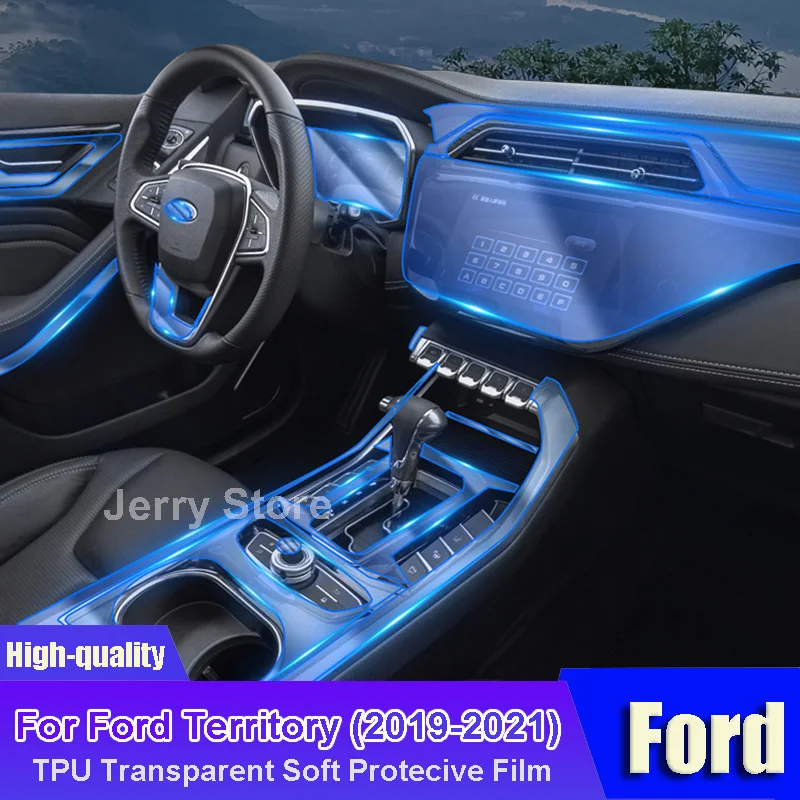 

For Ford Territory(2019-2021) Car Interior Center Console Transparent TPU Film Protective Anti-scratch Sticker Car Accessories