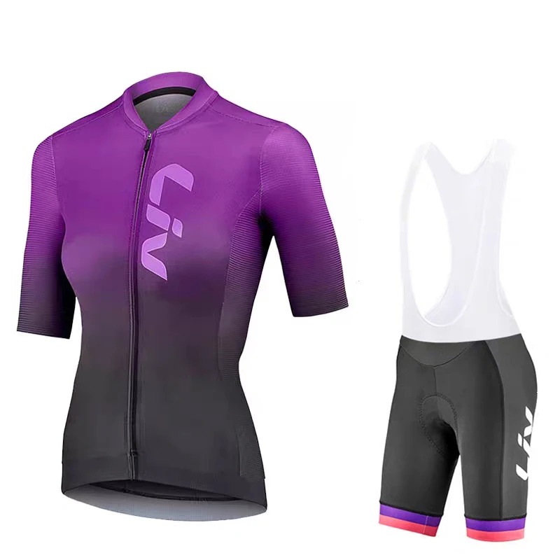 Conjunto de Jersey y Pantalones Cortos de Ciclismo LIV para Mujer, Ropa de Ciclismo de Manga Corta para Bicicleta de Montaña, Nueva Colección, Maillot, Conjunto, Ropa Ciclismo